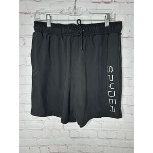 Spyder Black Swim Trunks Mens Medium Internal Boxer Brief Swimwear